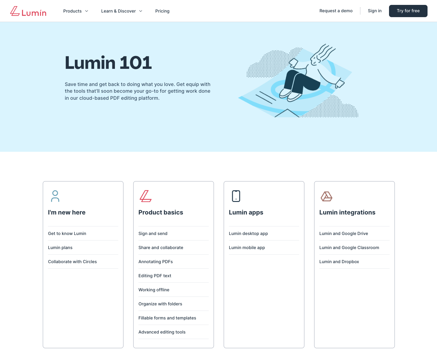 How do I find Lumin or the Lumin Sign Help Center?